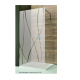Kabina asymetryczna lewa/prawa 80 x 100 x 205 cm chrom szkło W15 Glass protect Sanplast