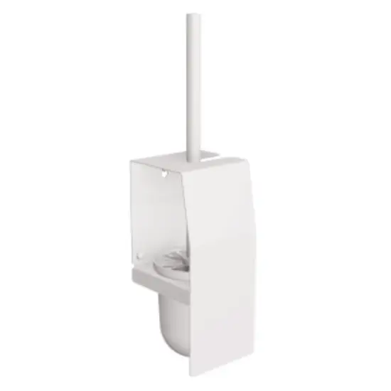 Technic szczotka wc z osłoną stal nierdzewna biała