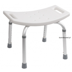 Krzesło prysznicowe białe z regulacją wysokości