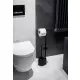 Stojak łazienkowy na szczotkę i papier toaletowy czarny