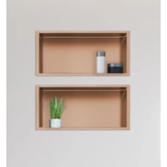 Półka wnękowa Wall Box 45 x 20 x 10 cm miedź stal nierdzewna z kołnierzem