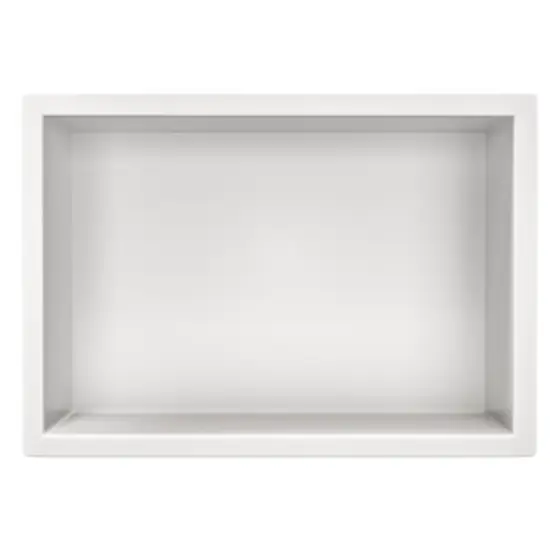 Półka wnękowa Wall Box 30 x 20 x 10 cm biała stal nierdzewna z kołnierzem