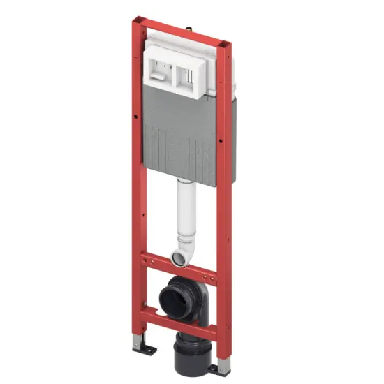 TECEbase 320 x 135 x 1120 mm Stelaż do WC podtynkowy uruchamianie z przodu 2/4l do montażu narożnego