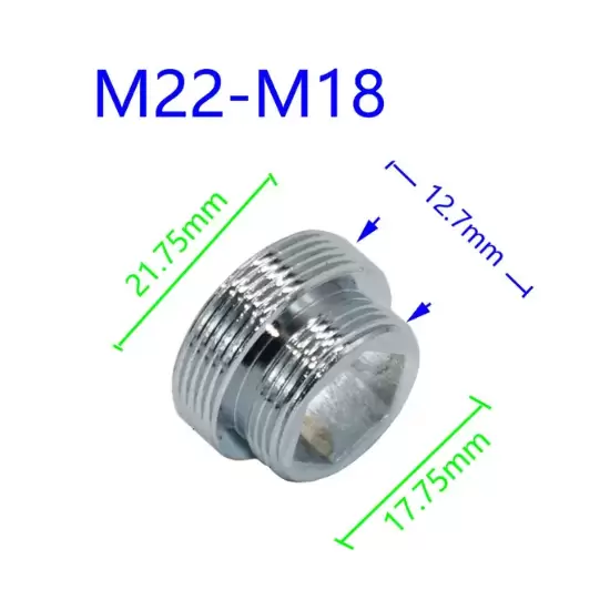 Adapter-redukcja M22-M14 do wylewki baterii kuchennej, łazienkowej