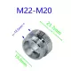 Adapter-redukcja M22-M20 do wylewki baterii kuchennej, łazienkowej