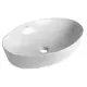 DESNA Umywalka ceramiczna 62x42,5x14 cm nablatowa biała
