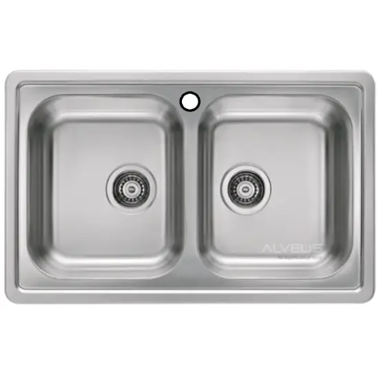 Zlewozmywak 81x51x19 ELEGANT 40 stalowy satynowy wpuszczany w blat ALVEUS