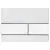 TECEsquare podwójny przycisk spłukujący szklany do WC szkło biały/biały 220 x 150 x 11 mm Tece